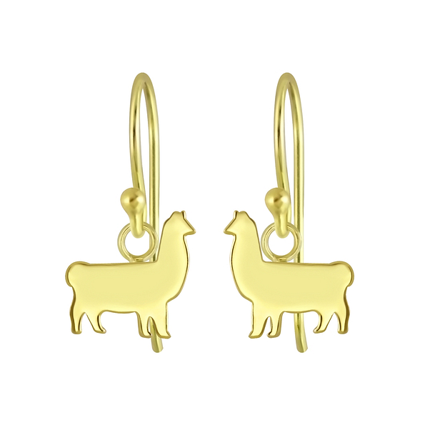 Silver Llama Earrings - 5676