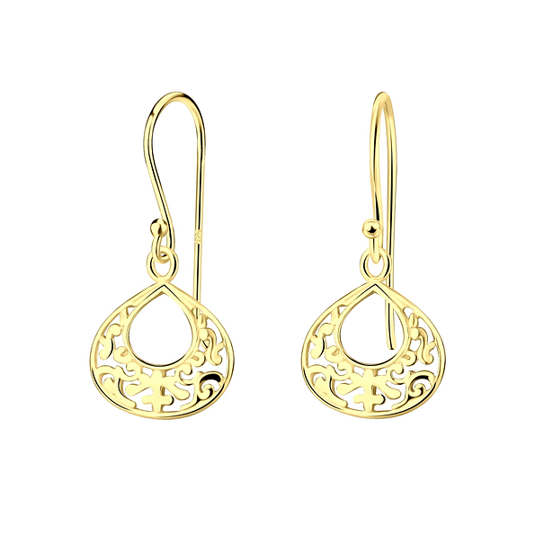 Silver Filigree Earrings - 6566