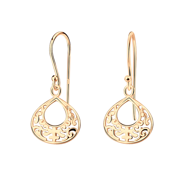 Silver Open Art Filigree Earrings - 6565