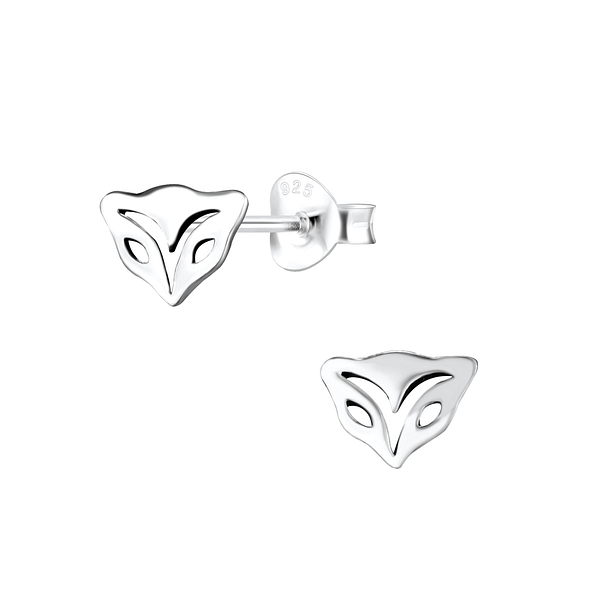 Silver Fox Stud Earrings - 5063