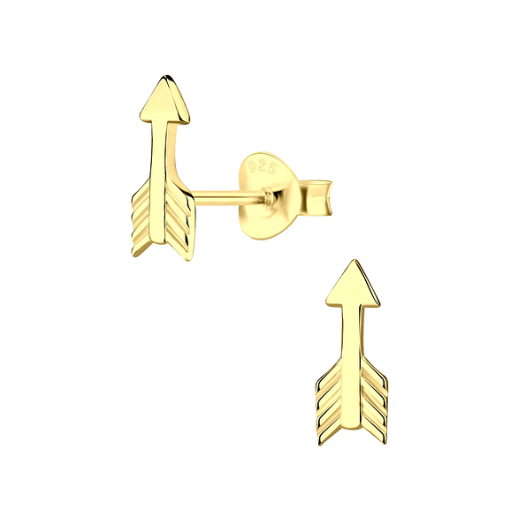 Silver Arrow Stud Earrings - 5109