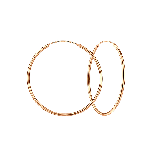50mm Silver Thick Hoop Earrings - 3741
