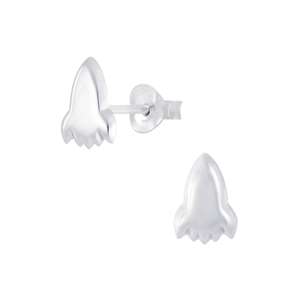 Silver Rocket Stud Earrings - 5658