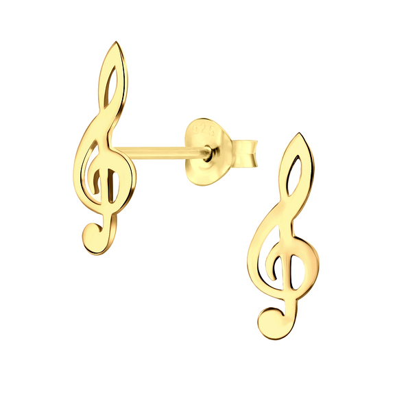 Silver G Clef Stud Earrings - 6231 Silver G Clef Stud Earrings - 6231