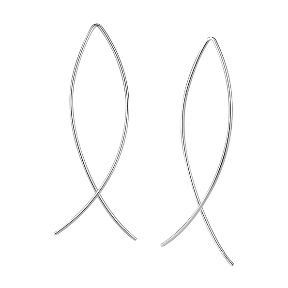 Silver Wire Earrings - 5333