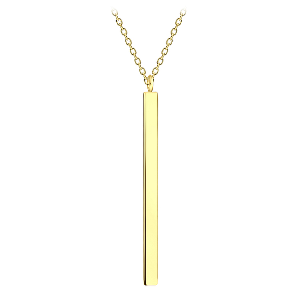 Silver Bar Necklace - 6918