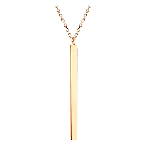 Silver Bar Necklace - 6978