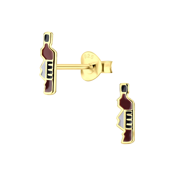 Silver Liquor bottles Stud Earrings - 5890