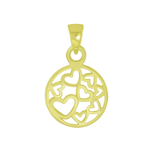 Silver Hearts Pendant - 6393