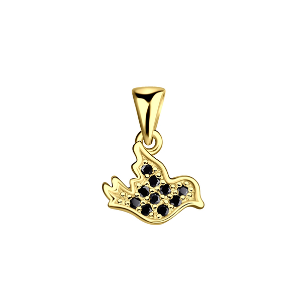 Silver Bird Cubic Zirconia Pendant - 6389