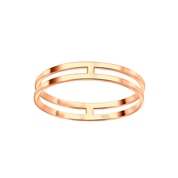 Silver Double Line Ring - 6264