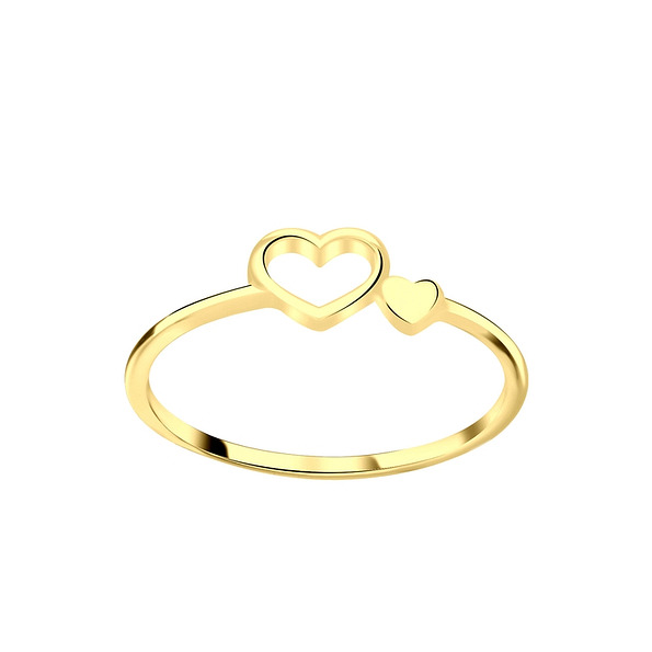 Silver Double Heart Ring - 6251