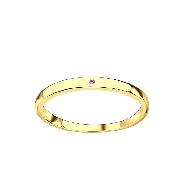 Silver Cubic Zirconia Band Ring - 6332