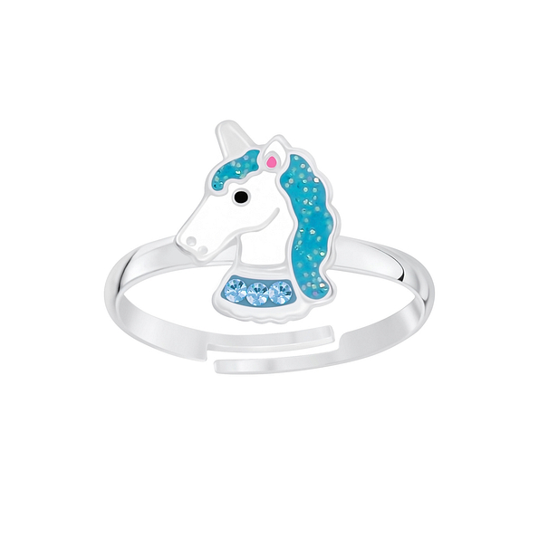Silver Unicorn Adjustable Ring - 5236