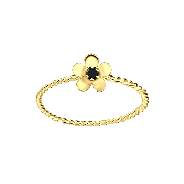 Silver Flower Cubic Zirconia Ring - 4300 Silver Flower Cubic Zirconia Ring - 4300