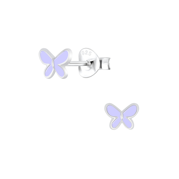 Silver Butterfly Stud Earrings - 6696 Silver Butterfly Stud Earrings - 6696