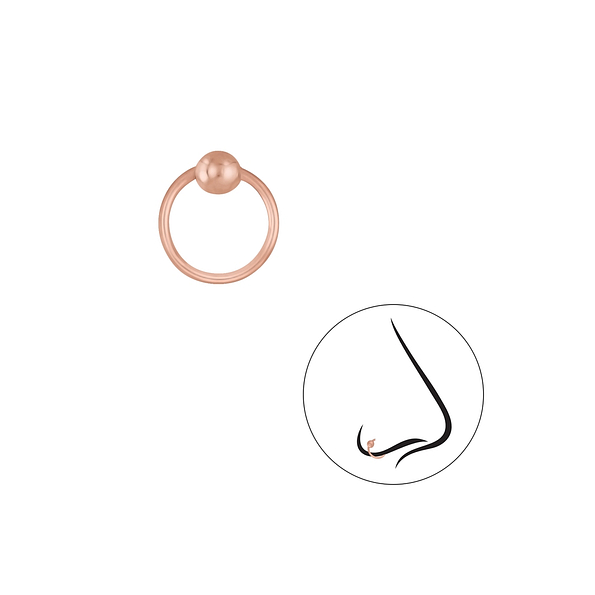 8mm Silver Ball Closure Ring - 6679