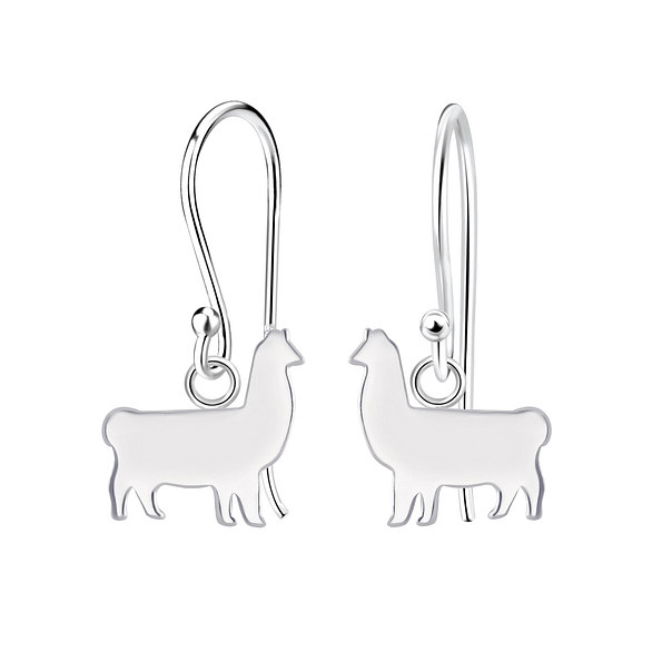 Silver Llama Earrings - 5184