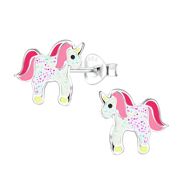 Silver Unicorn Stud Earrings - 7365 Silver Unicorn Stud Earrings - 7365
