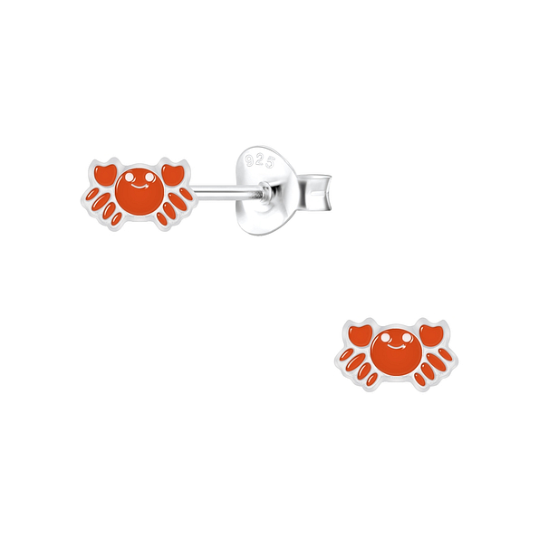 Silver Crab Stud Earrings - 5754