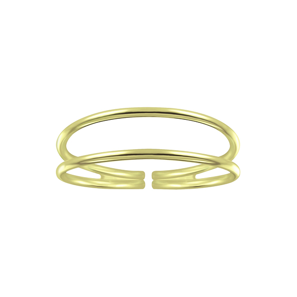 Silver Double Line Ring - 6969