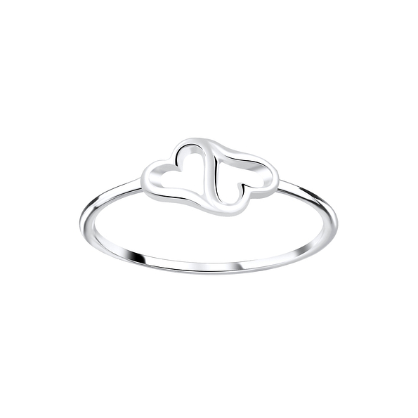 Silver Double Heart Ring - 6953 Silver Double Heart Ring - 6953