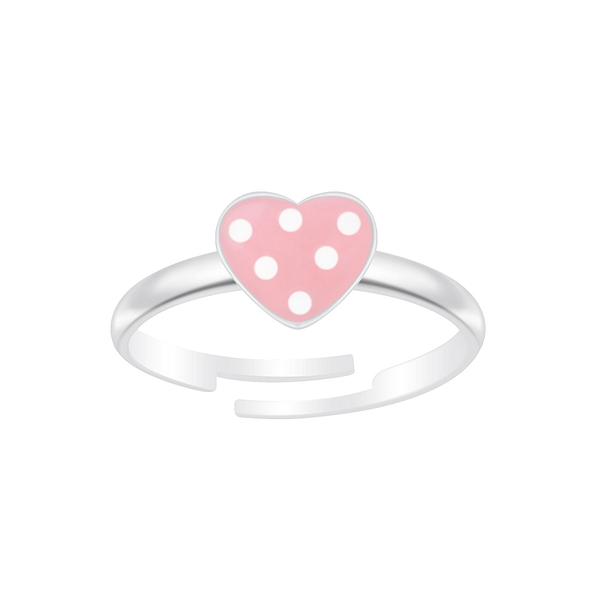 Silver Heart Adjustable Ring - 6998