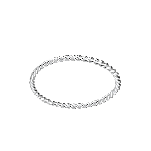 Silver Twisted Ring - 6808