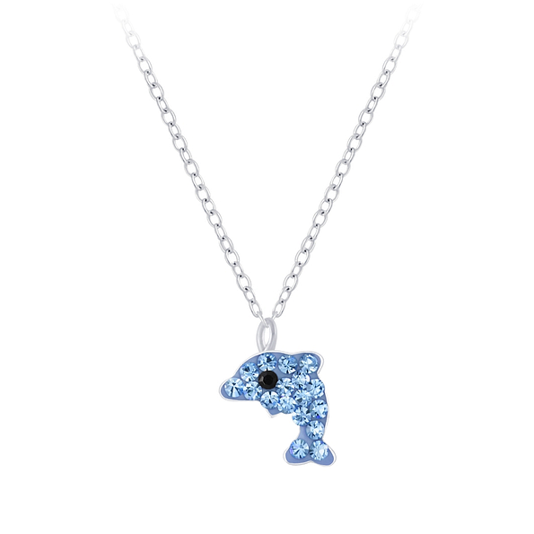 Silver Dolphin Necklace - 7216