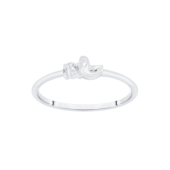 Silver Swan Ring - 7061