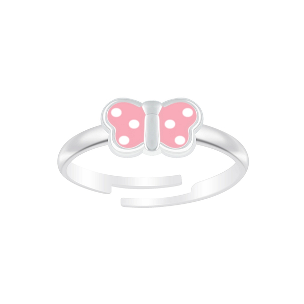 Silver Butterfly Adjustable Ring - 7075