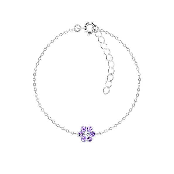 Silver Flower Bracelet - 7325 Silver Flower Bracelet - 7325