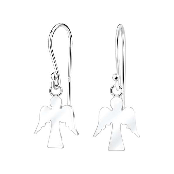Silver Angel Earrings - 7160