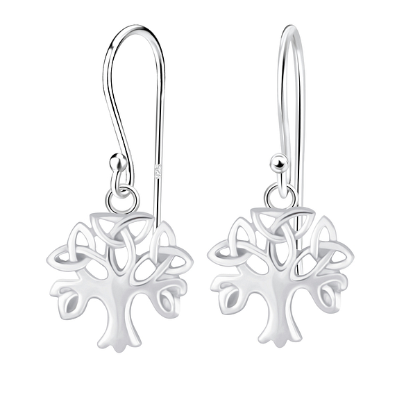 Silver Celtic Tree Earrings - 6550