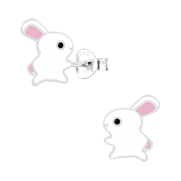 Silver Rabbit Stud Earrings - 6353 Silver Rabbit Stud Earrings - 6353