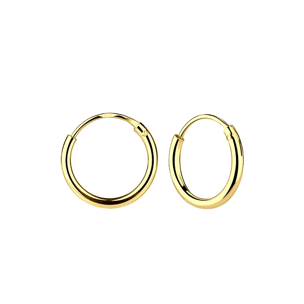12mm Silver Hoop Earrings - 7260