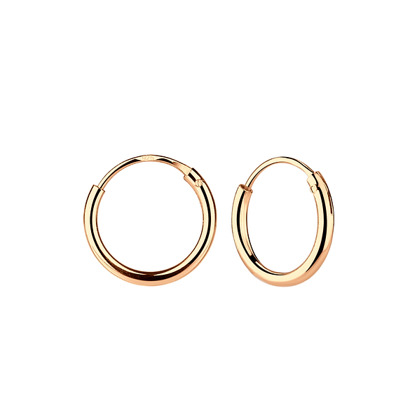 12mm Silver Hoop Earrings - 7802