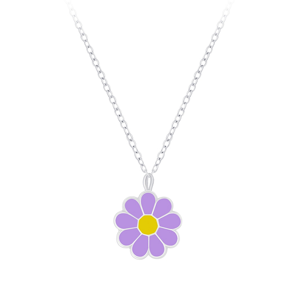 Silver Daisy Flower Necklace - 7206 Silver Daisy Flower Necklace - 7206