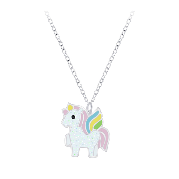 Silver Unicorn Necklace - 7388
