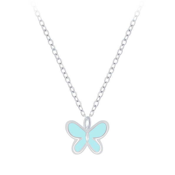 Silver Butterfly Necklace - 7356 Silver Butterfly Necklace - 7356