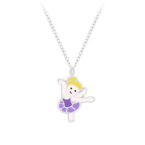 Silver Ballerina Necklace - 7381