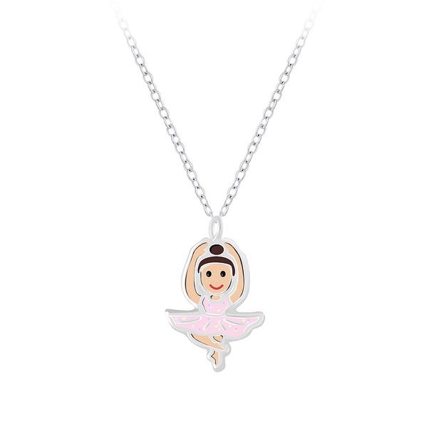 Silver Ballerina Necklace - 7202