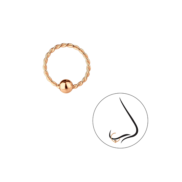 10mm Silver Twisted Continuous Ring - 7434