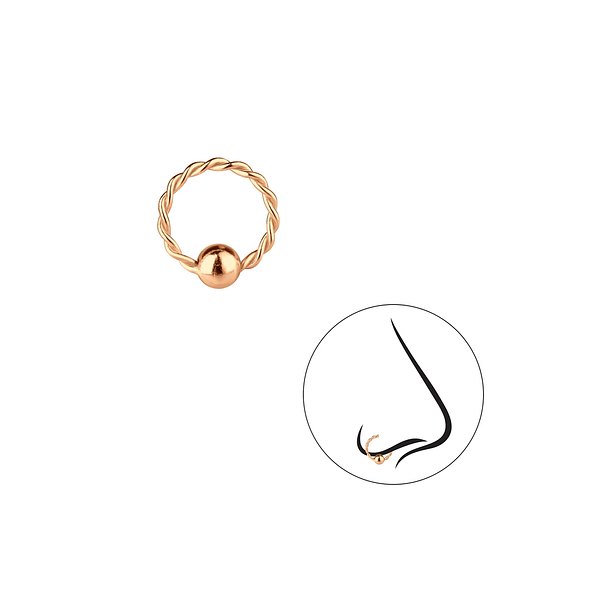 8mm Silver Twisted Continuous Ring - 7432