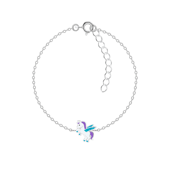Silver Winged Unicorn Bracelet - 6587