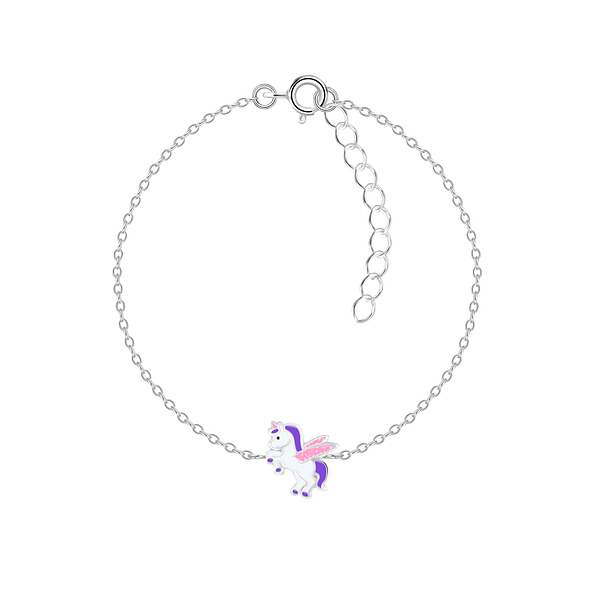 Silver Winged Unicorn Bracelet - 7551