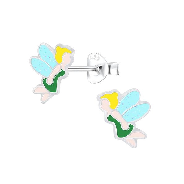 Silver Fairy Stud Earrings - 7527