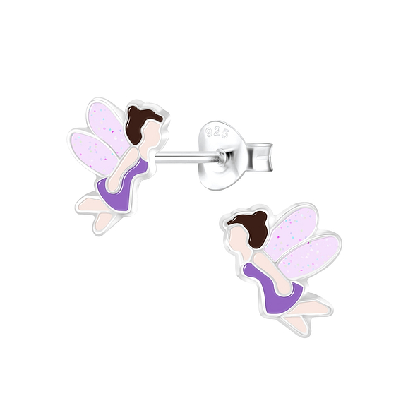 Silver Fairy Stud Earrings - 6827