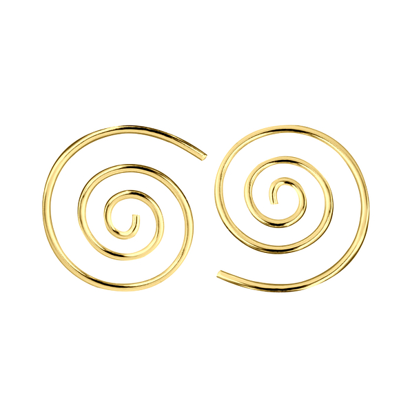 Silver Swirl Hoop Earrings - 7471