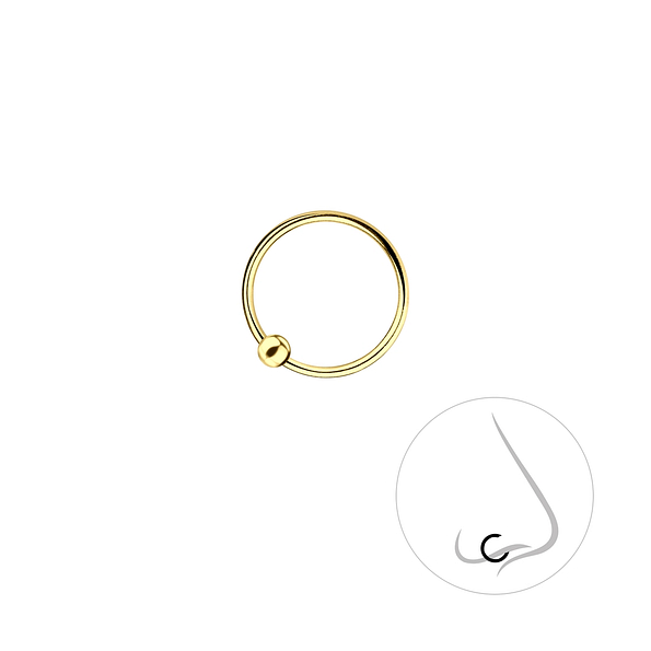 10mm Silver Ball Closure Ring - 7463 10mm Silver Ball Closure Ring - 7463